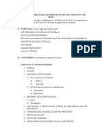 ESQUEMA RESUMIDO PARA LA PRESENTACIÓN DEL PROYECTO DE TESIS-Informe Tesis-UNT