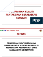 1 Penjaminan Kualiti Keseluruhan PBS