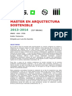 Master en Arquitectura Sostenible: (21 Edición)