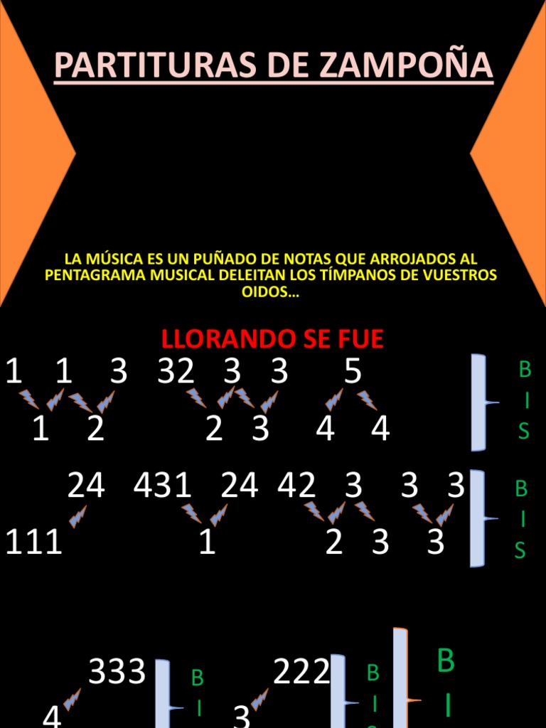 Anormal Conmemorativo oportunidad Partituras de Zampoña | PDF