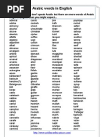 Download Arabic words in English by Golden Arabic Pieces SN1837338 doc pdf