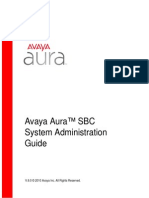 Avaya Aura™ SBC System Administration Guide: V.6.0 © 2010 Avaya Inc. All Rights Reserved