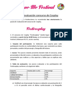 Pautas de Evaluación Cosplay PDF