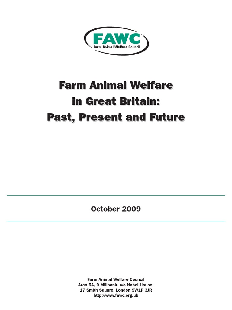 Farm Animal Welfare in Great Britain - Past, Present and Futurerapport ...