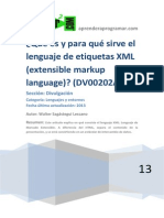 DV00202A Que Es y Para Que Sirve Lenguaje XML Markup Language