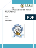 Ecuaciones Diferenciales de Primer Orden Aplicaciones