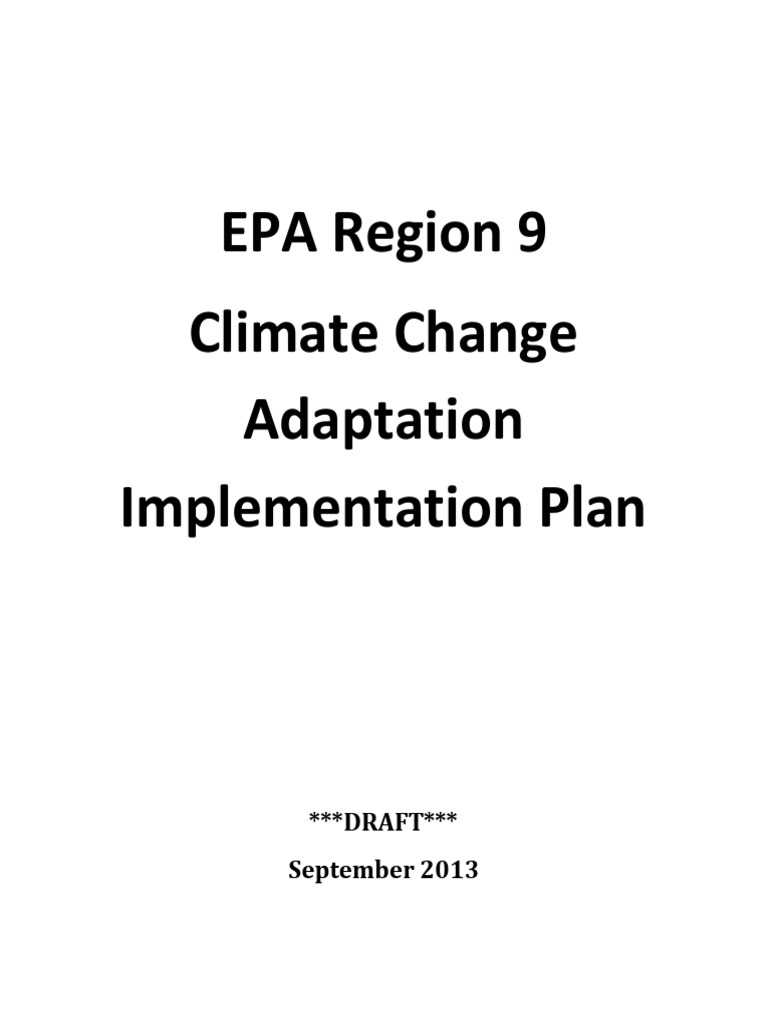 EPA Region 9 Climate Change Adaptation Implementation Plan PDF Coral Reef Climate Change