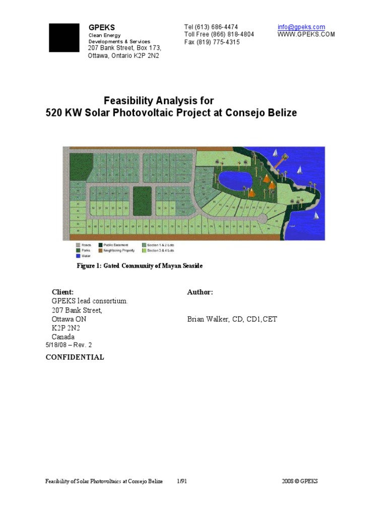 520kw Solar PV Feasibility Study | PDF | Thin Film Solar Cell ...