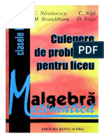 Algebra Culegere de Probleme Pentru Liceu Clasele IX XII C NASTASESCU C NITA M Brandiburu D Joita