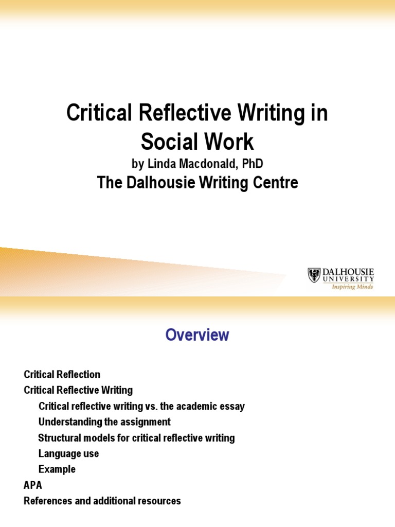 Critical Reflection in Social Work Writing | PDF | Learning | Cognitive ...