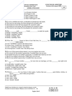TESTvarianta1 ENGLEZA Pentru Academia de Politie PDF
