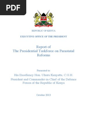 Report Of The Presidential Task Force On Parastatal Reforms Pdf