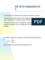 Análisis respuesta tiempo sistemas primer segundo orden