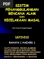 Download SISTIM PENANGGULANGAN BENCANA ALAM DAN KECELAKAAN MASALppt by Gefaritza Rabbani SN183813406 doc pdf