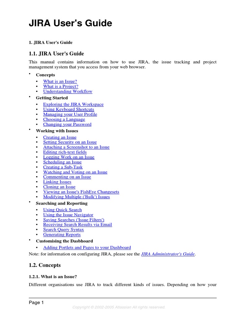 JIRA User's Guide PDF Keyboard Shortcut Computer Keyboard