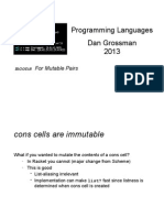 Programming Languages Dan Grossman 2013: Mcons For Mutable Pairs