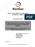 KGN OLK 79 2013 Tender for Supply of Public Address System for Olkaria