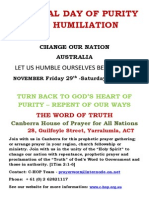 National Day of Purity & Humiliation
(Australia Flyer)