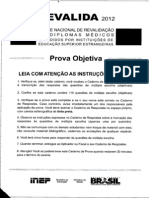 Prova Objetiva Vermelha - Revalida 2012