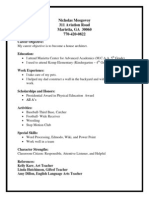 Nicholas Mosgovoy 311 Aviation Road Marietta, GA 30060 770-420-0822