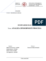 Seminarski Rad - Analiza Sposobnosti Procesa PDF