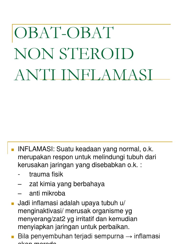 Contoh Obat NSAID dan Mekanismenya | PDF | Kesehatan Holistik