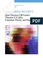 OFFSHORING SECURITY: How Overseas Call Centers Threaten U.S. Jobs, Consumer Privacy, and Data Security