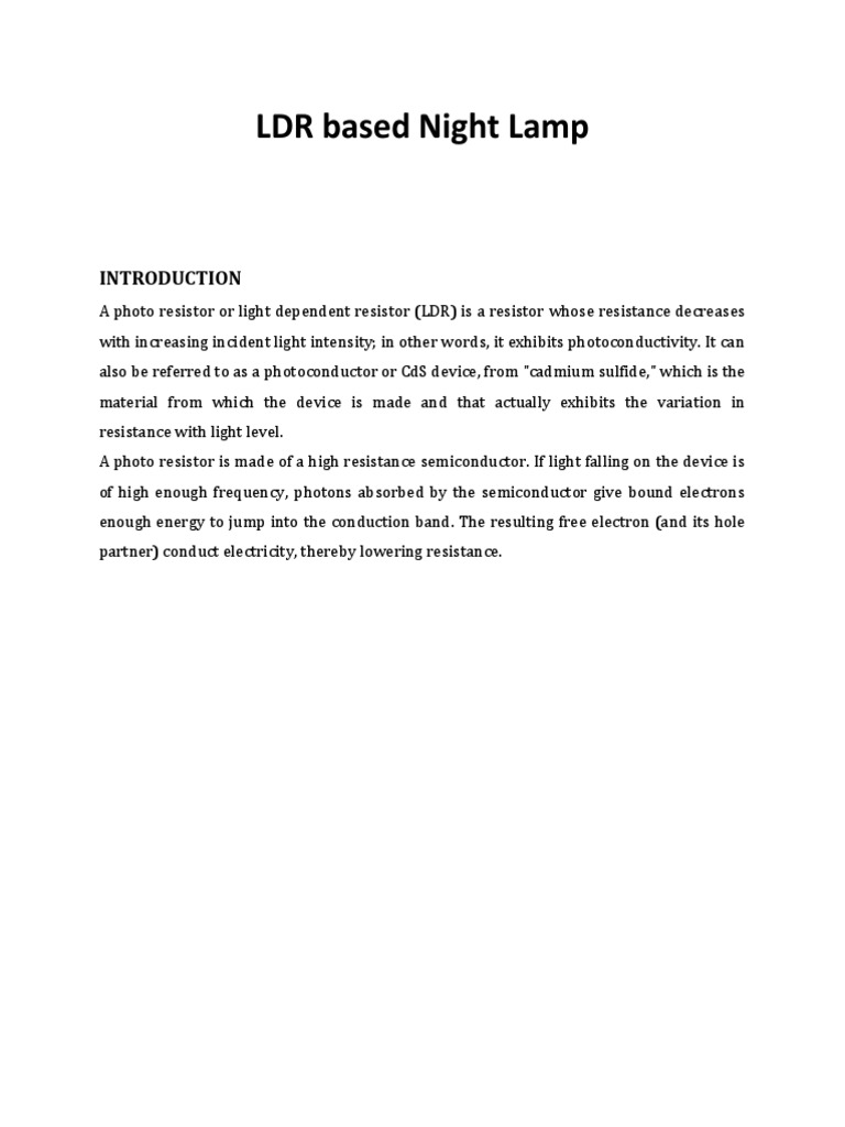 Automatic Street Light Using LDR | PDF | Diode | Relay