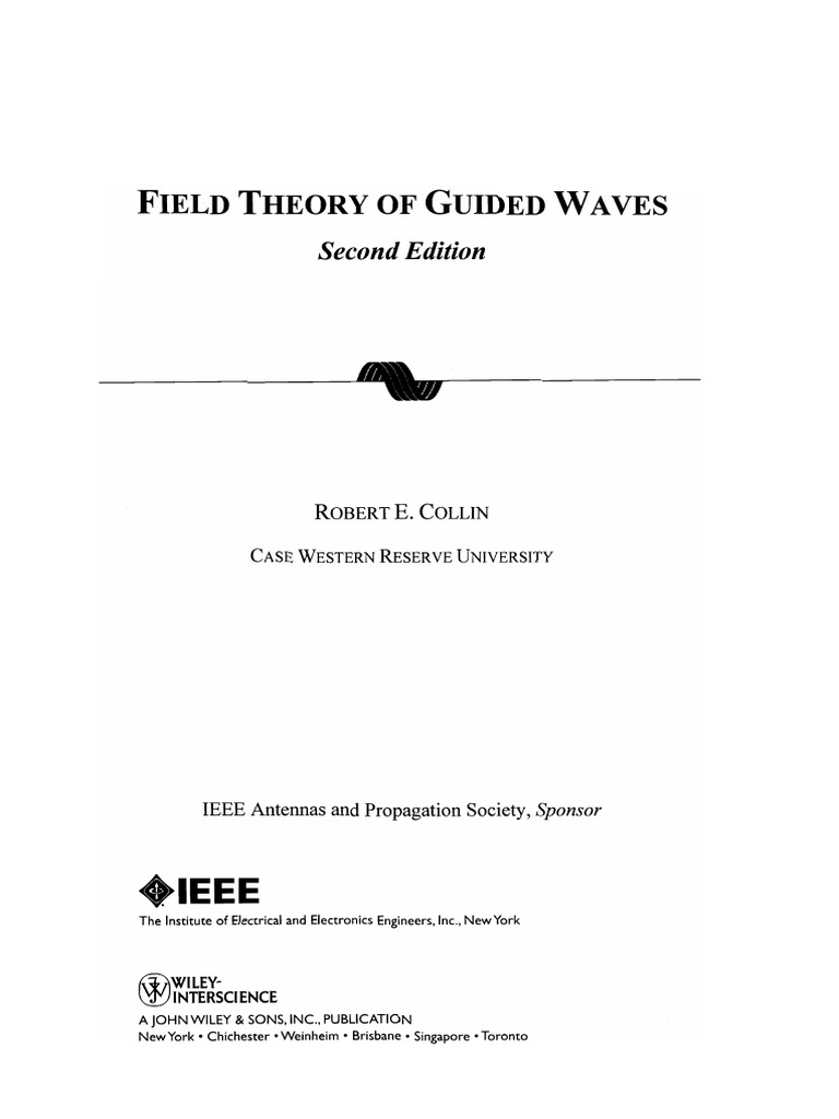 Field Theory of Guided Waves Collin PDF PDF Transmission Line