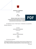 LIGJ Nr. 72/2012 PËR ORGANIZIMIN DHE FUNKSIONIMIN E INFRASTRUKTURËS KOMBËTARE TË INFORMACIONIT GJEOHAPËSINOR NË REPUBLIKËN E SHQIPËRISË