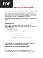 Download Cara Membaca File Text di JAVAdocx by Satria On Line SN183916353 doc pdf