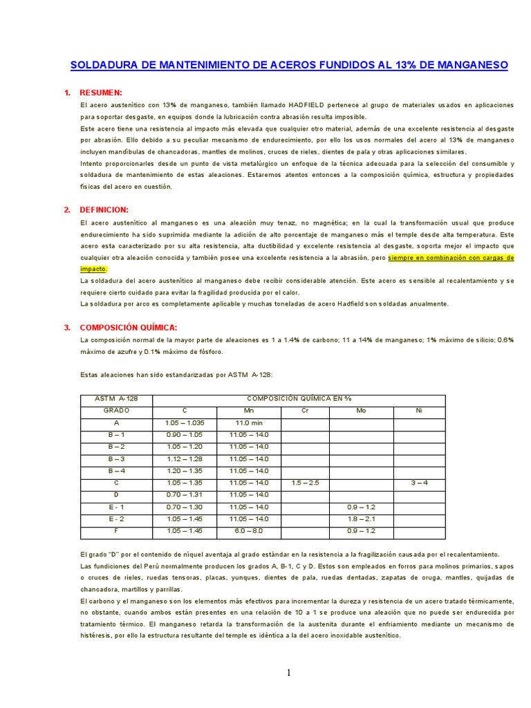 Hadfield | PDF | Acero | Soldadura