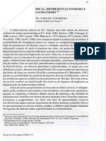 O representacionismo e o pragmatismo na análise do behaviorismo radical