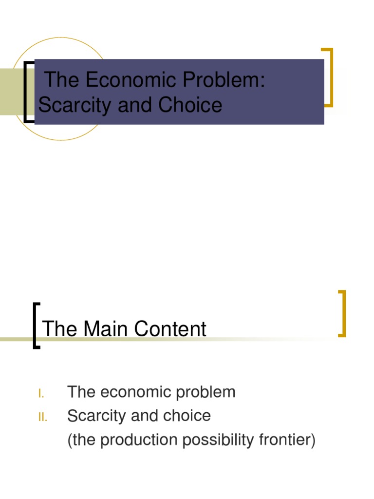 basic problem of scarcity and choice