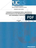 O Requisito Da Idoneidade Moral Analisado Na Investigação Da Vida Pregressa de Candidatos Que Concorrem A Cargos Públicos PDF