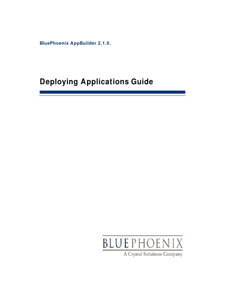 App Builder Deploying Applications | PDF | Enterprise Java Beans | Java ...