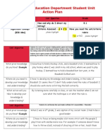 Student Unit Action Plan