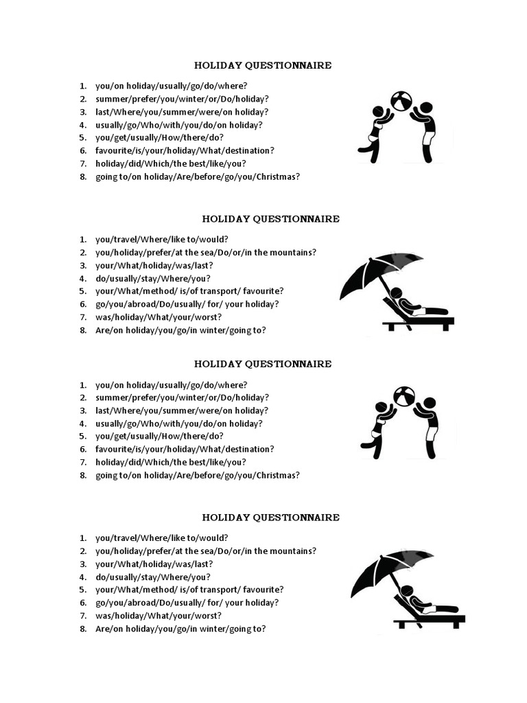 Holiday Questionnaire Docx