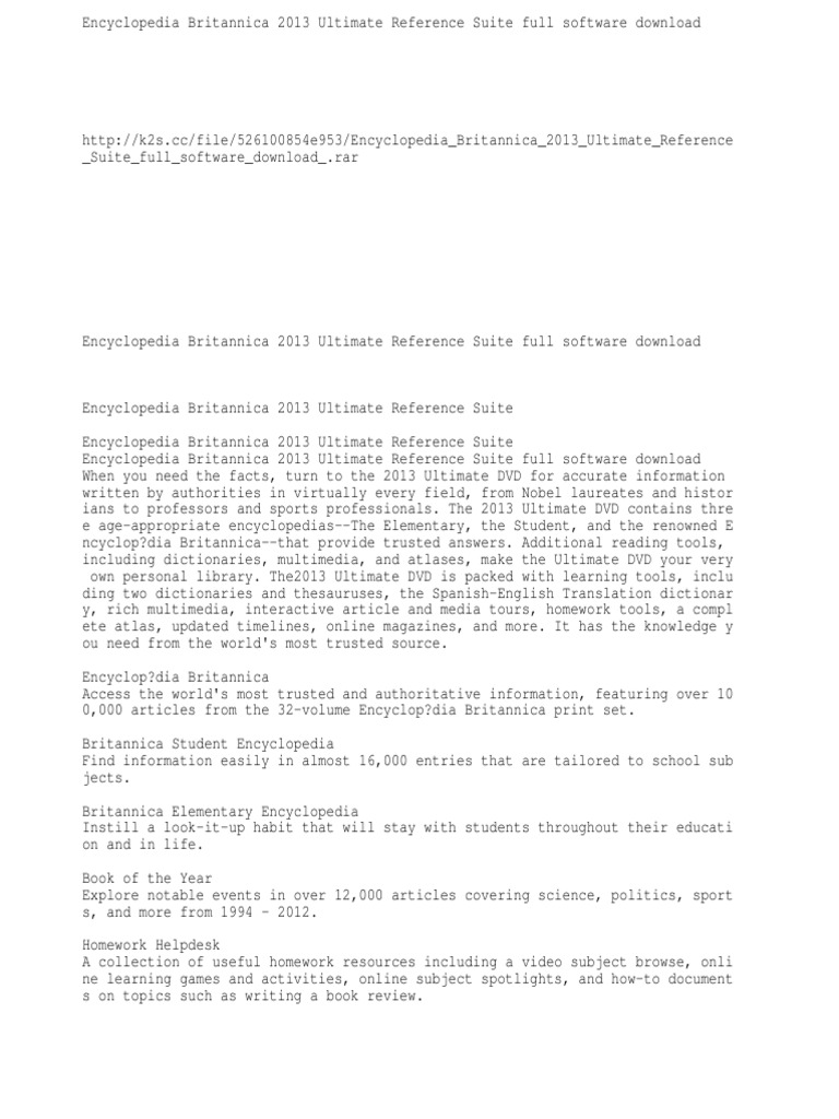 Encyclopedia britannica download for pc