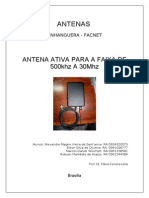 Antena Ativa 500khz 30Mhz