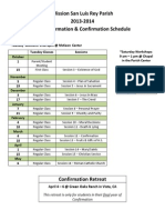 Confirmation Calendar 2013-2014