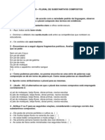 Portugues - 4 Exercícios Plural dos Substantivos