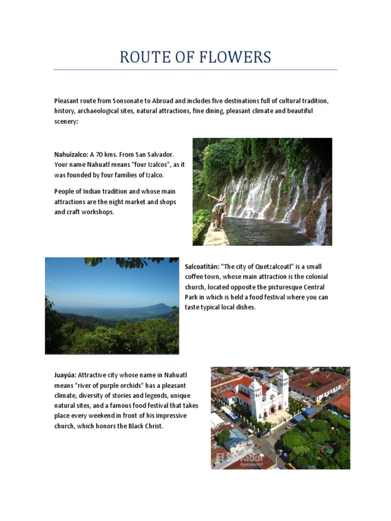 Turistic Routes of El Salvador.pdf El Salvador Tourism And Leisure