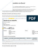 Numerador Automático en Excel