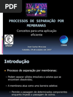 SLIDE Separacao Por ,Membranas