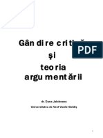 Gandire Critica Si Teoria Argumentarii PDF