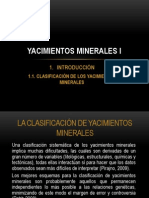 1 - 2 - Clasificacion de Los Yacimientos Minerales
