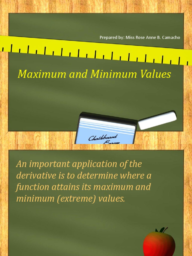 Maximum and Minimum | PDF | Maxima And Minima | Mathematical Objects