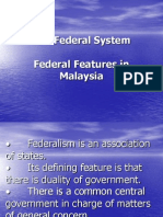 Federalism Features in Malaysia's Government System