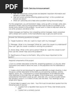 Psa Global Warming Pdf Communication Cognition